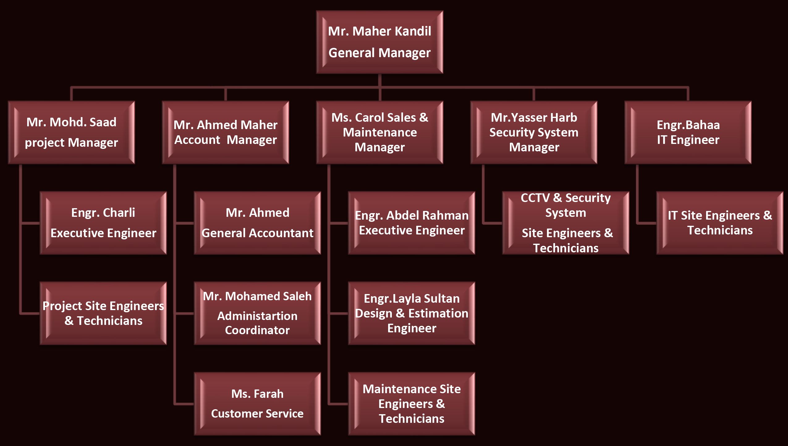 INTERNATIONAL FIRE PROTECTION SYSTEM Organization Chart